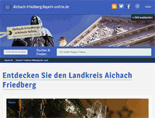 Tablet Screenshot of aichach-friedberg.bayern-online.de