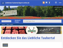 Tablet Screenshot of liebliches-taubertal.bayern-online.de