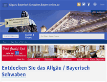 Tablet Screenshot of allgaeu-bayerisch-schwaben.bayern-online.de
