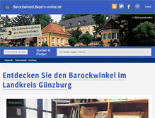 Tablet Screenshot of barockwinkel.bayern-online.de