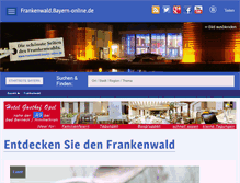 Tablet Screenshot of frankenwald.bayern-online.de