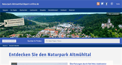 Desktop Screenshot of naturpark-altmuehltal.bayern-online.de